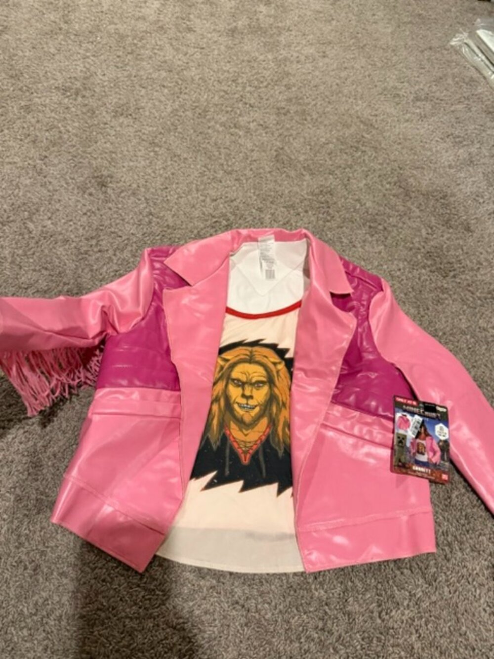 NEW Minecraft GARRETT Halloween Costume Adult Shirt and Jacket S-M (38-40)